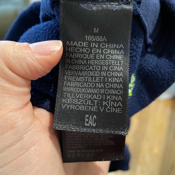 Marmot Fleece Long Sleeve Full Zip Jacket Blue with Green Accents Size Medium - Picture 10 of 13